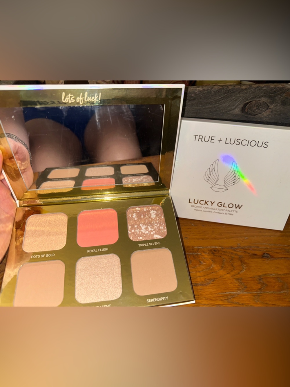 True + Luscious Lucky Glow Eyeshadow Palette — Pink & Gold Shades